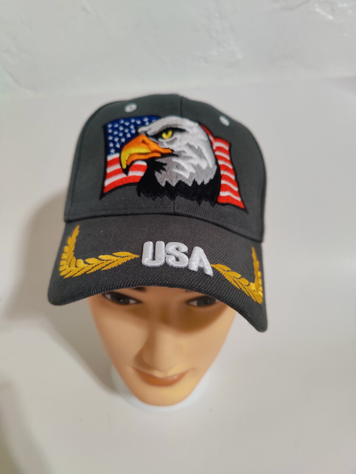 American Flag Eagle Hat Adjustable Baseball Hat American Flag Hat USA Embroidery
