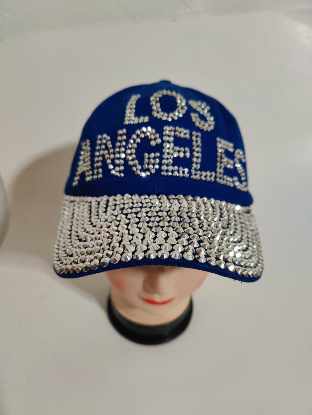 Los Angeles Hat Crystals Adjustable LA Baseball Hat with Crystals Women Hat Gift