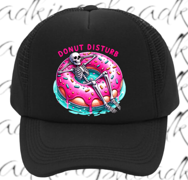 Donut Hat Do Not Disturb Adjustable Snapback Trucker Hat Summer Hat Doughnut Hat