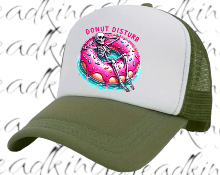 Donut Hat Do Not Disturb Adjustable Snapback Trucker Hat Summer Hat Doughnut Hat