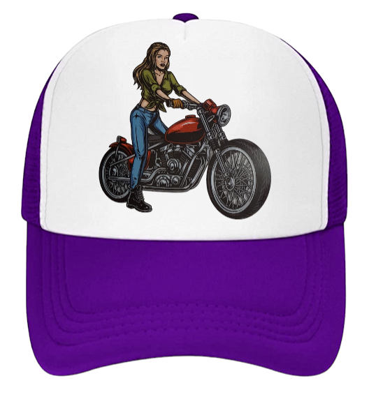 Girls Motorbike Hat Baseball Hat Trucker Hat Adjustable Snapback Biker Girl Hat