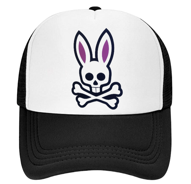 Bunny Hat Adjustable Snapback Trucker Hat Bunny Skull Bunny Skeleton Hat