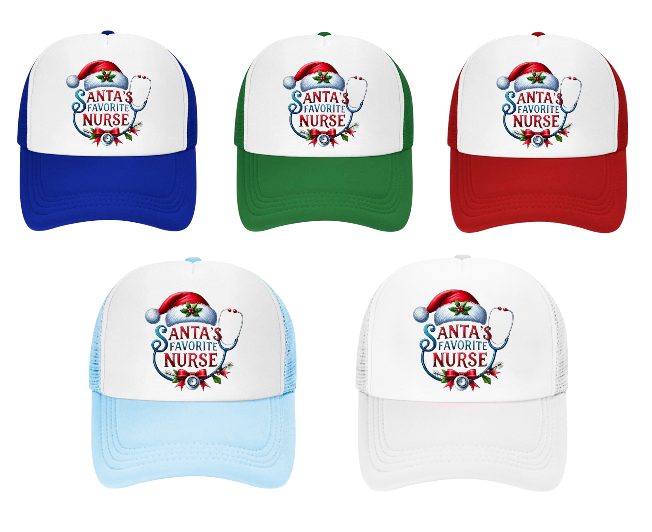 Santa Hat Adjustable Snapback Trucker Hat Santa Gift Elf Deer Christmas Gift Hat