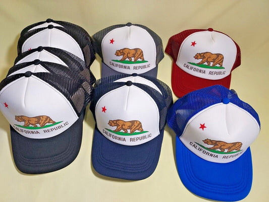 California Bear Baseball Trucker Hat Adjustable Snapback Men Women Durable Hat