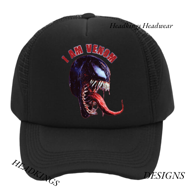 Venom Head Hat Adjustable Snapback Trucker Hat Scary Horror I Am Venom Movie Hat