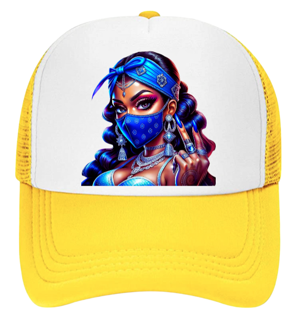 Gangster Girl Hat Adjustable Snapback Trucker Hat Outdoors Colorful Rich Girl