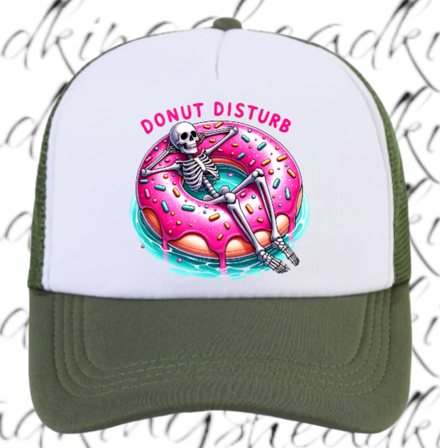 Donut Hat Do Not Disturb Adjustable Snapback Trucker Hat Summer Hat Doughnut Hat