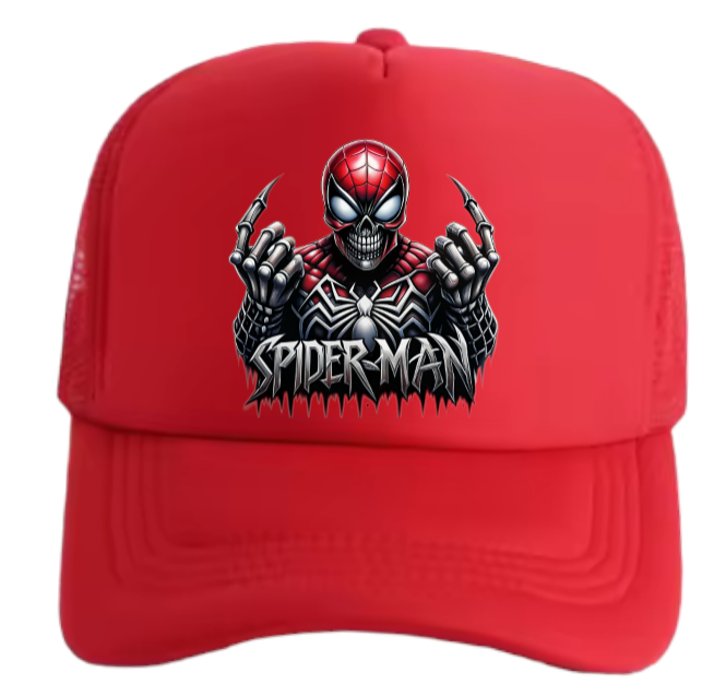 Spiderman Hat Adjustable Snapback Trucker Hat Spider Web Spiderman Superhero Hat