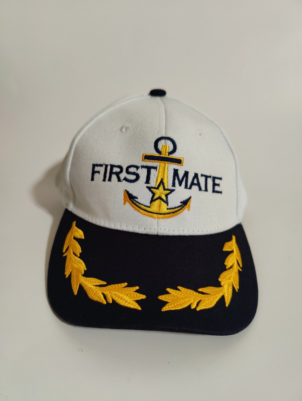 First Mate Hat Adjustable Baseball Hat Captain Hat Boating Anchor Nautical Hat