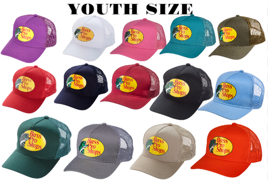 Bass Pro Shops Hat Trucker Hat Outdoors Hat Baseball Fishing Hat Snapback Youth