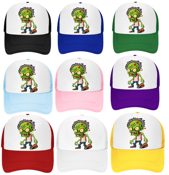 Bloody Zombie's Hat Adjustable Snapback Trucker Hat Green Alien Street Wear Hat