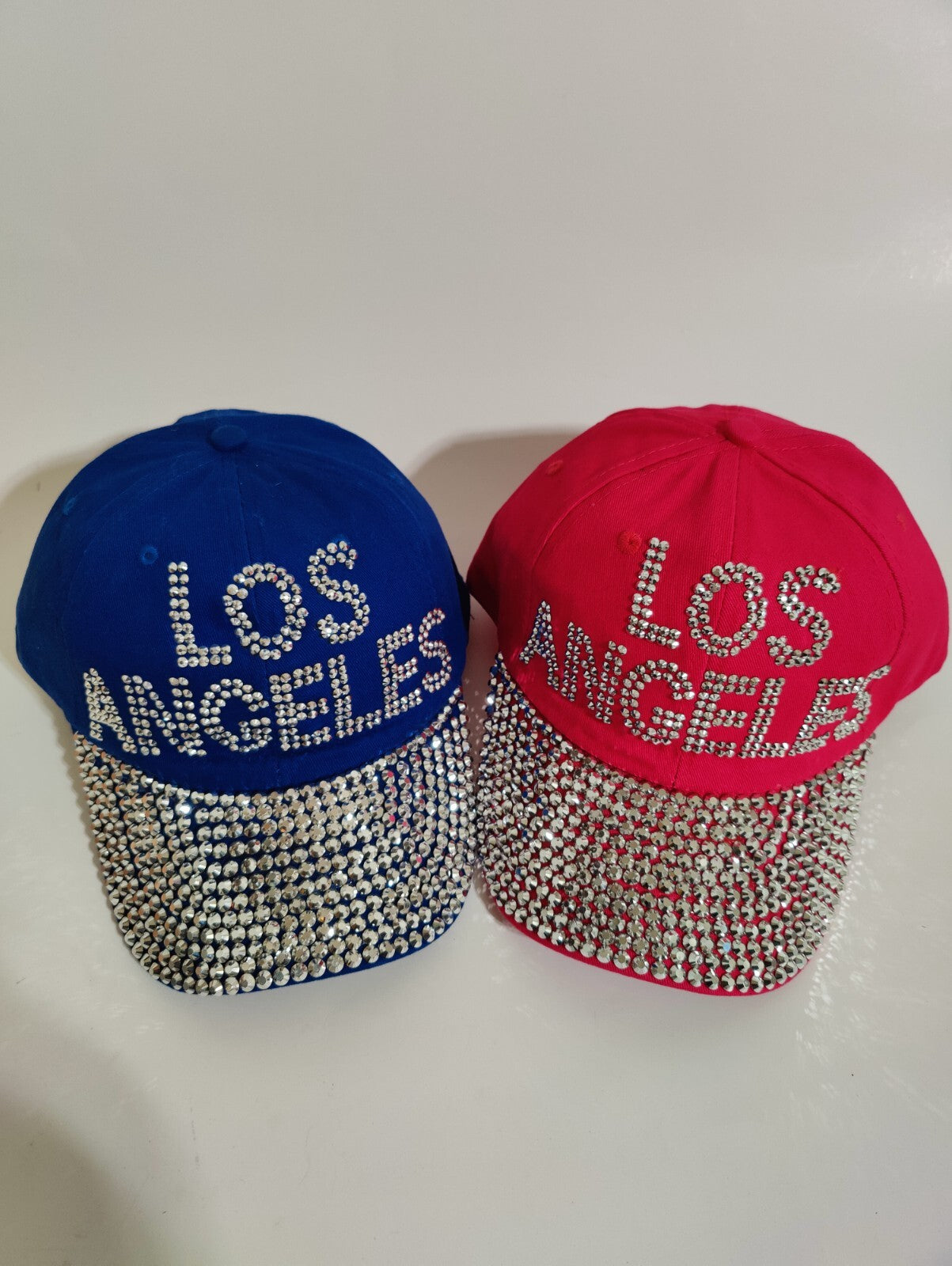Los Angeles Hat Crystals Adjustable LA Baseball Hat with Crystals Women Hat Gift