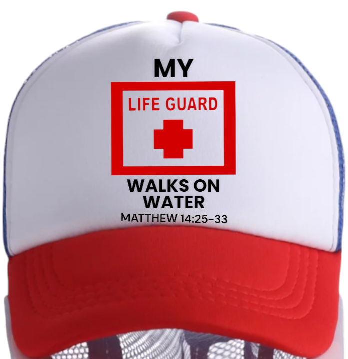 Lifeguard Hat Adjustable Snapback Trucker Hat I love Jesus Hat Faith Believe Hat