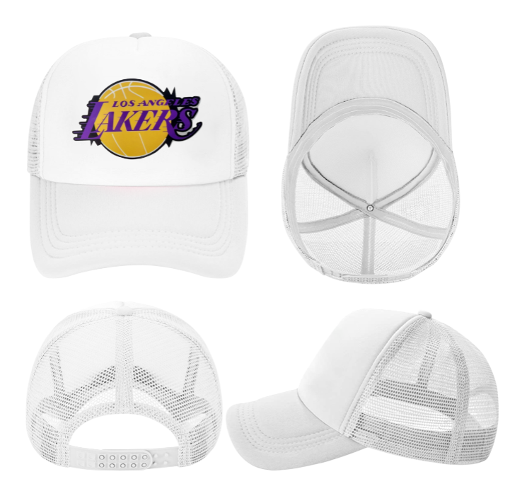 Lakers Hat Adjustable Snapback Trucker Hat Los Angeles Basketball Hat Richardson