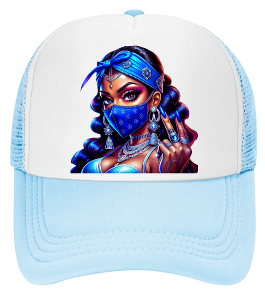 Gangster Girl Hat Adjustable Snapback Trucker Hat Outdoors Colorful Rich Girl