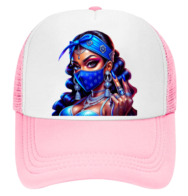 Gangster Girl Hat Adjustable Snapback Trucker Hat Outdoors Colorful Rich Girl