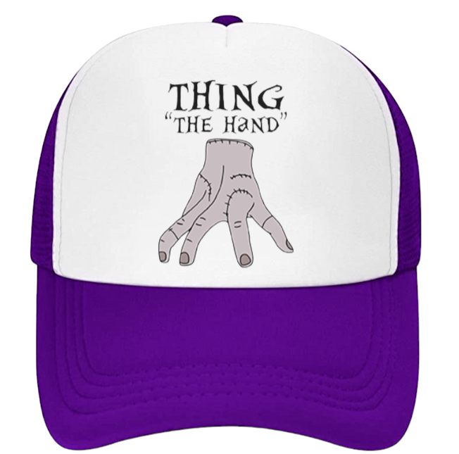 Horror Hat Adjustable Snapback Trucker Hat Wednesday Adams The Thing Hand Hat