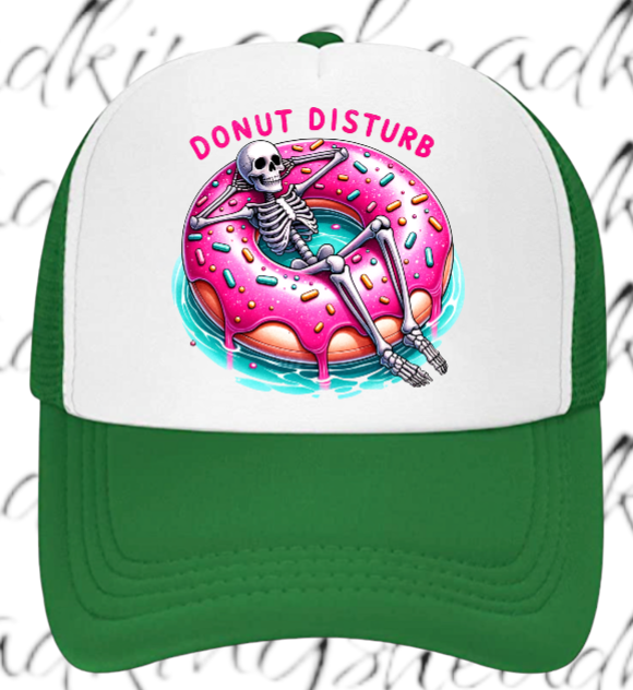 Donut Hat Do Not Disturb Adjustable Snapback Trucker Hat Summer Hat Doughnut Hat