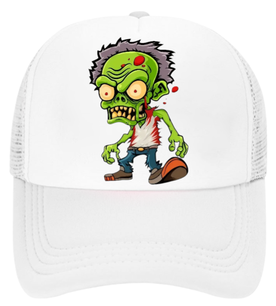 Bloody Zombie's Hat Adjustable Snapback Trucker Hat Green Alien Street Wear Hat