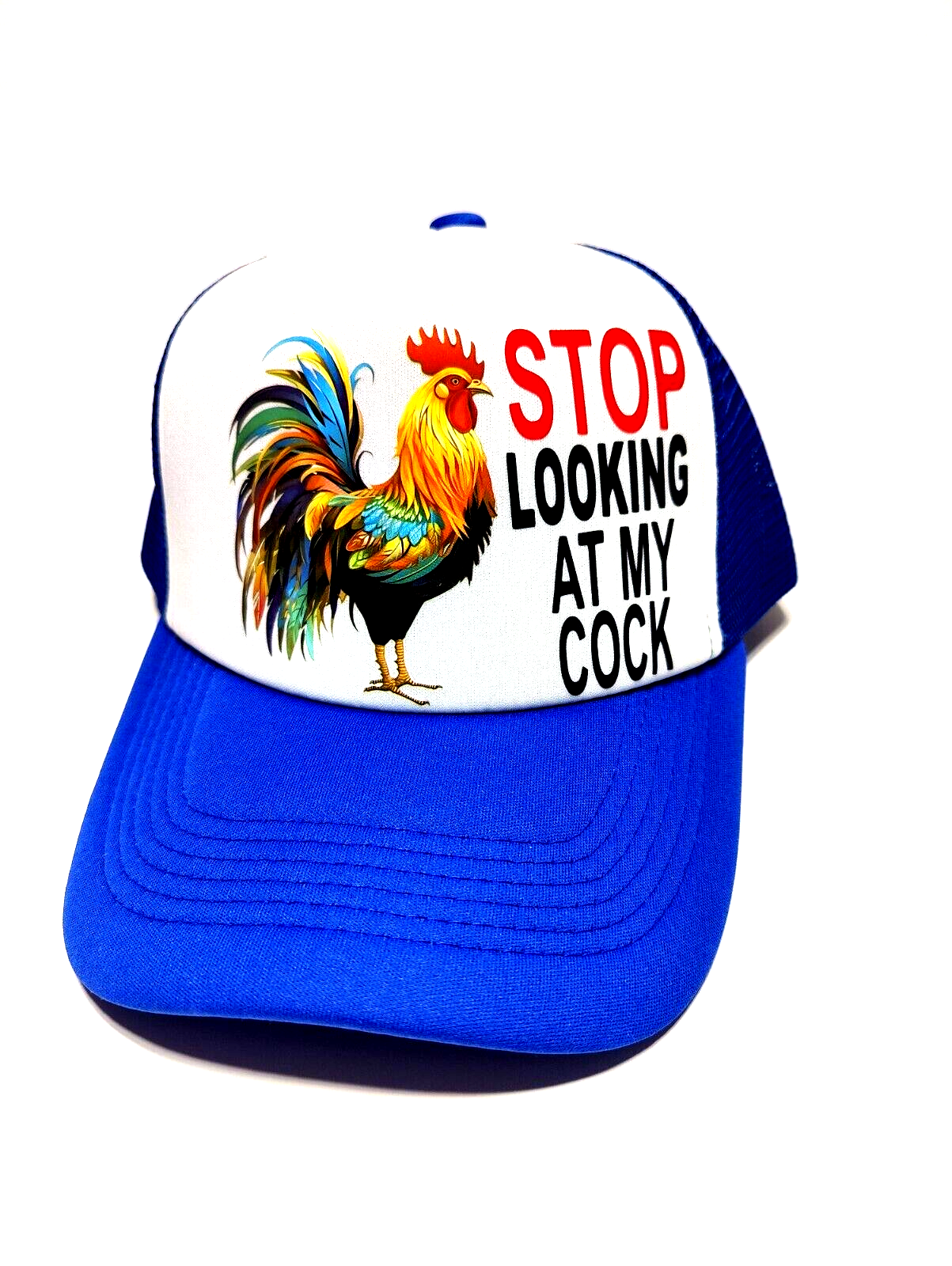 Chicken Hat Adjustable Meshback Snapback Trucker Hat Rooster Cock Funny Hat