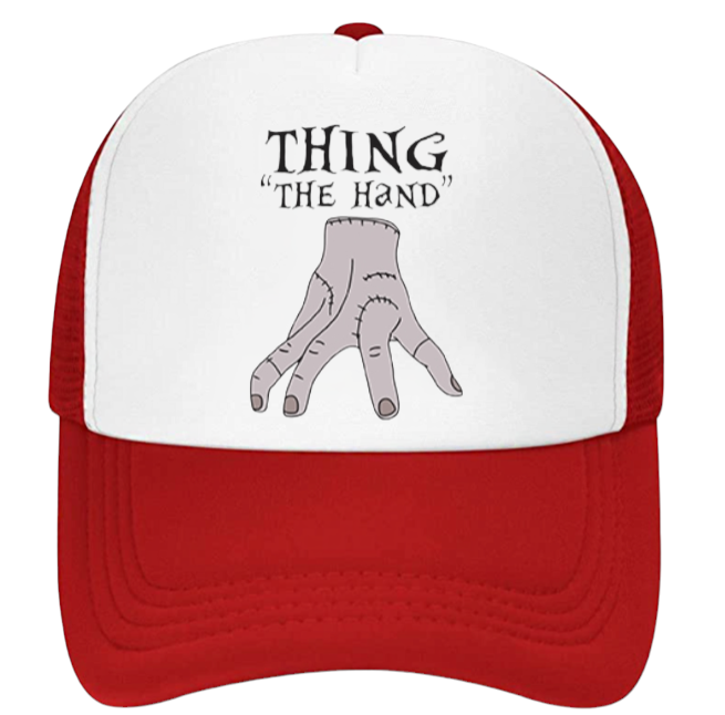 Horror Hat Adjustable Snapback Trucker Hat Wednesday Adams The Thing Hand Hat