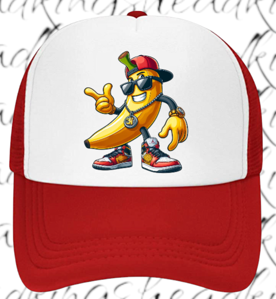 Gangster Banana Hat  Adjustable Snapback Trucker Hat Funny Hat  Sneakers Anime