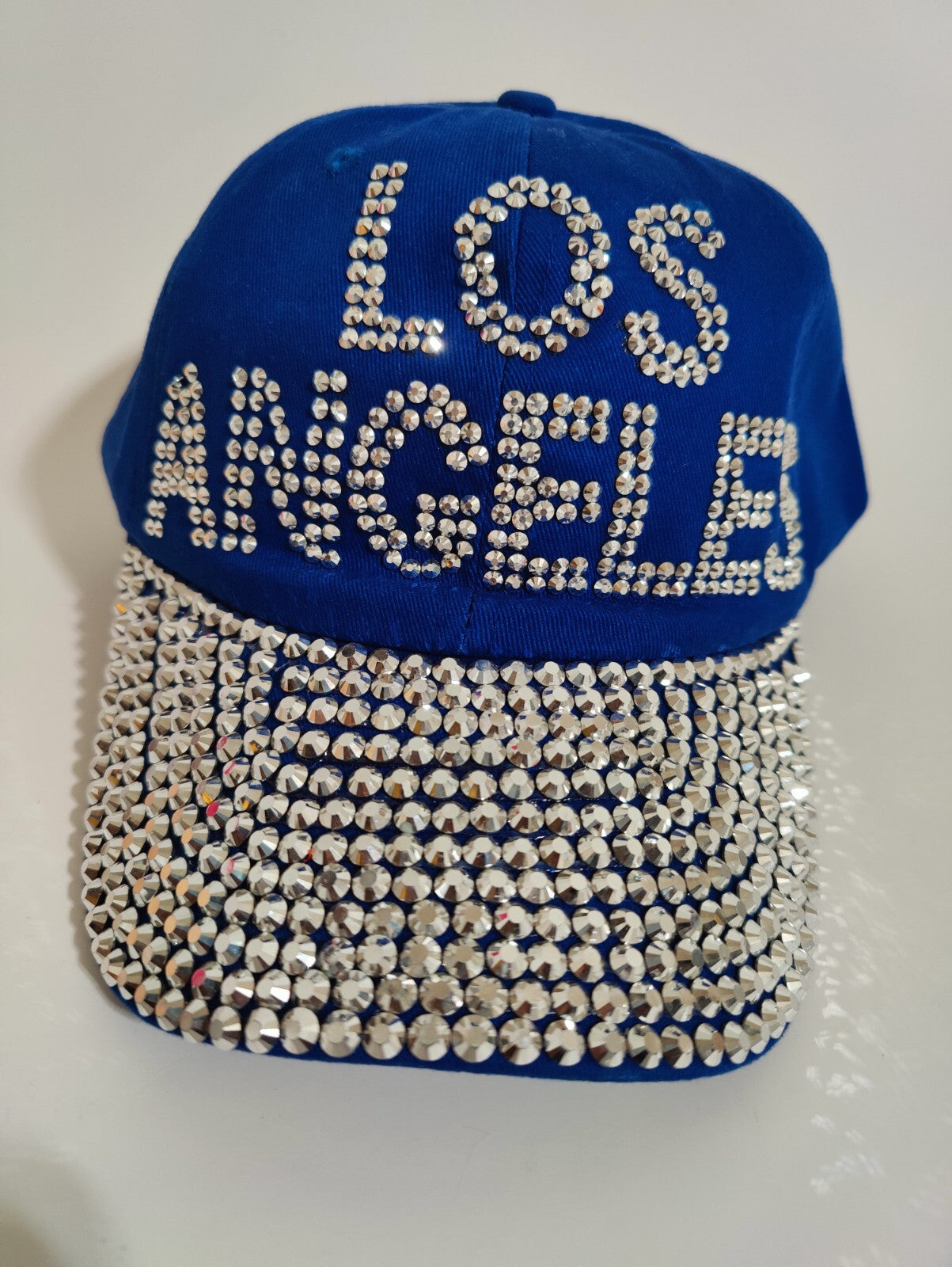 Los Angeles Hat Crystals Adjustable LA Baseball Hat with Crystals Women Hat Gift