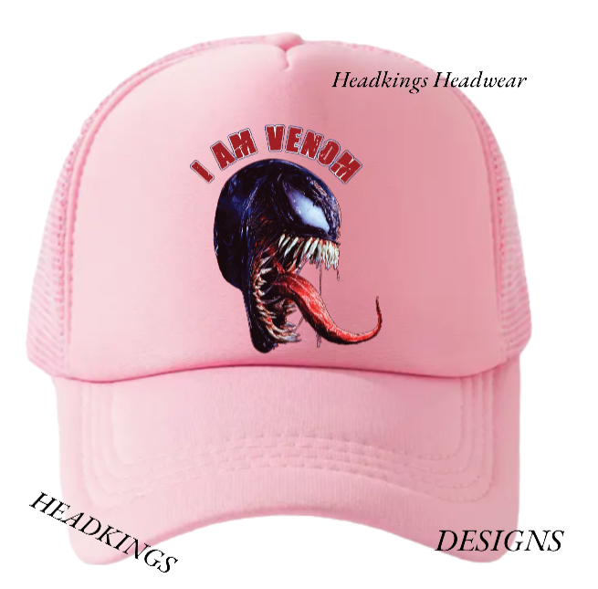 Venom Head Hat Adjustable Snapback Trucker Hat Scary Horror I Am Venom Movie Hat