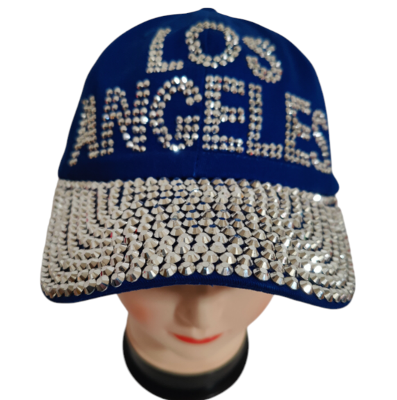 Los Angeles Hat Crystals Adjustable LA Baseball Hat with Crystals Women Hat Gift