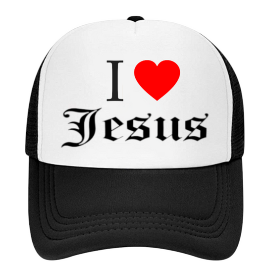 I Love Jesus Hat Adjustable Snapback Trucker Hat Faith Believe Blessed Love Hat