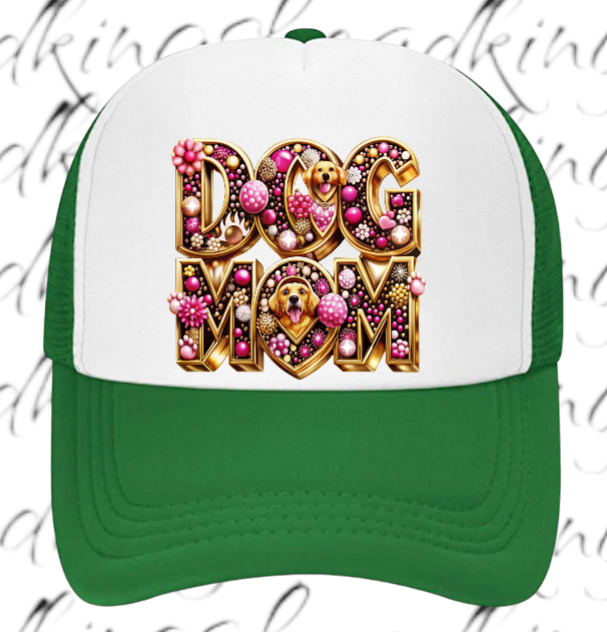 Dog Mom Hat Adjustable Snapback Trucker Hat Gift for Mom Dog Lovers Dog Hat