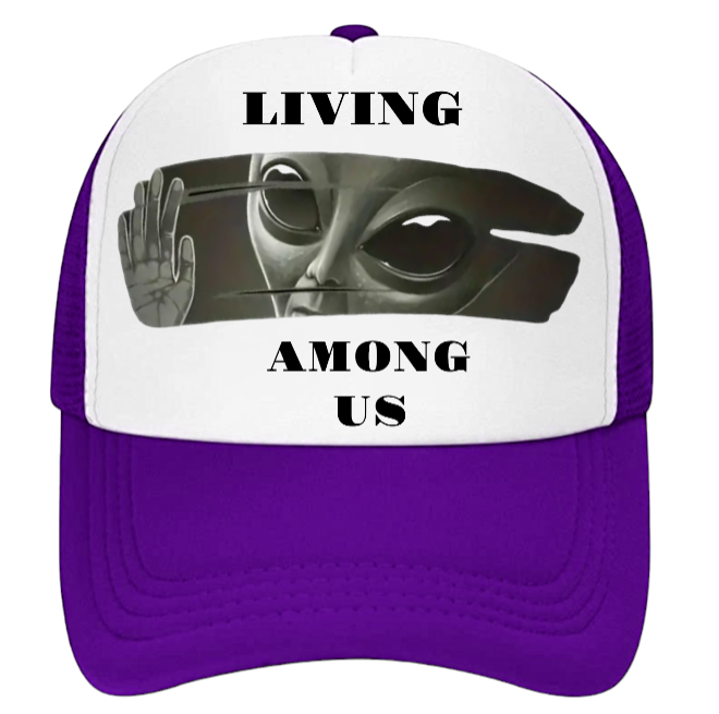 Alien Zombie's Adjustable Snapback Trucker Hat Scary Scary Alien Family Hat