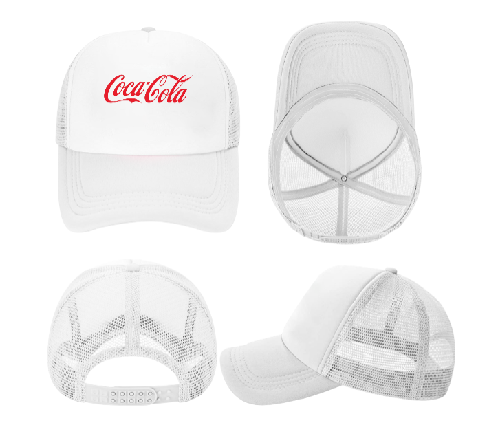 Soda Hat Coca-Coca Hat Adjustable Snapback Trucker Hat Beverage Drinking Hat