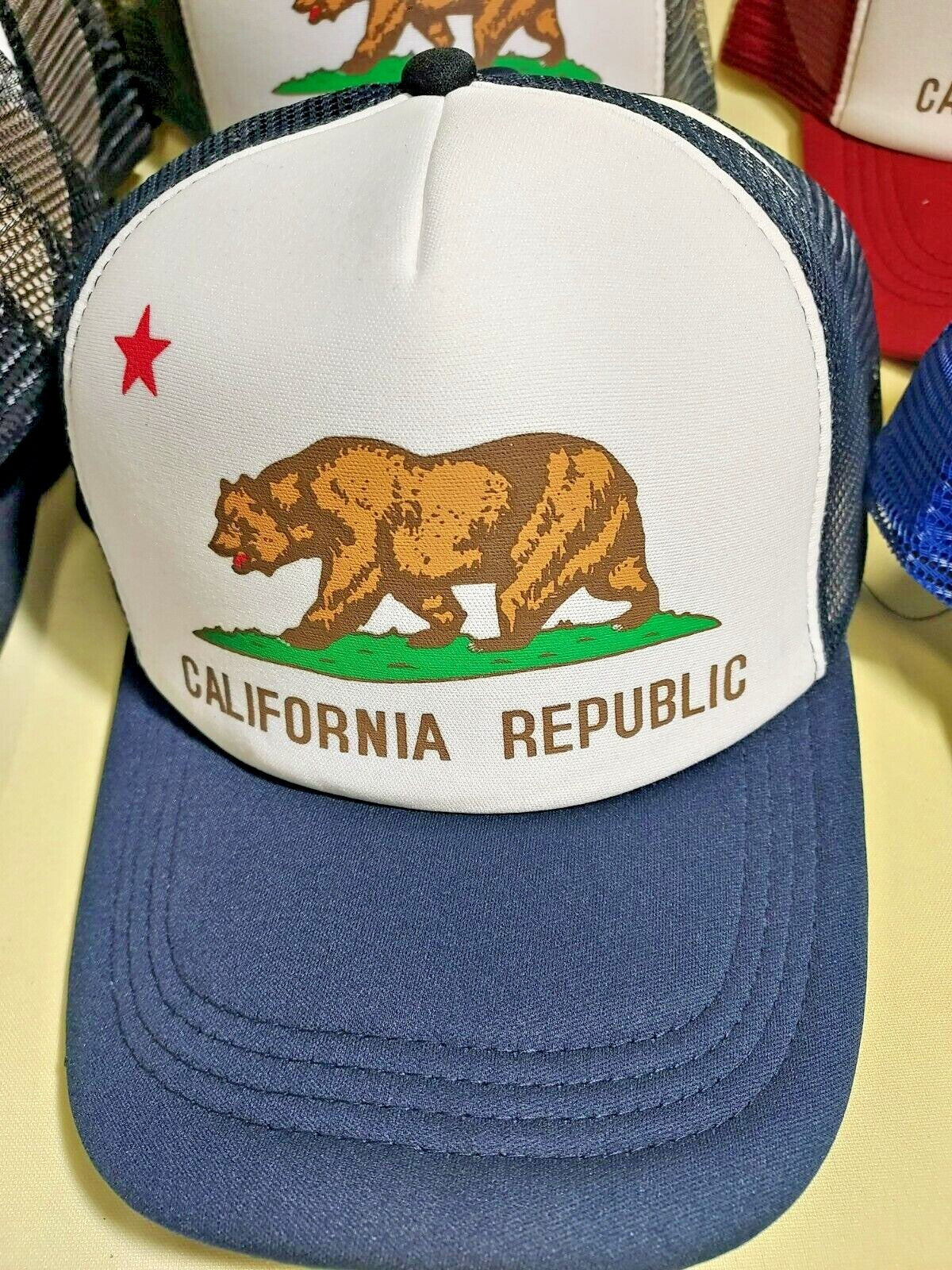 California Bear Baseball Trucker Hat Adjustable Snapback Men Women Durable Hat