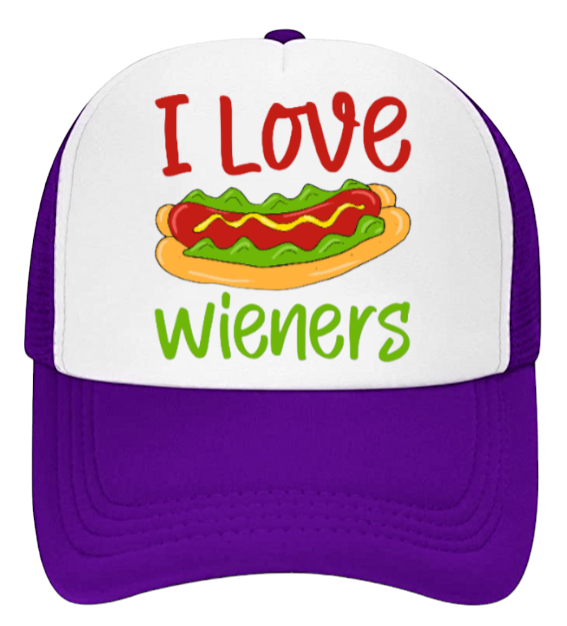 Funny Hat I Love Weiner's Hat Adjustable Snapback Trucker Hat Foodies Hat Hotdog