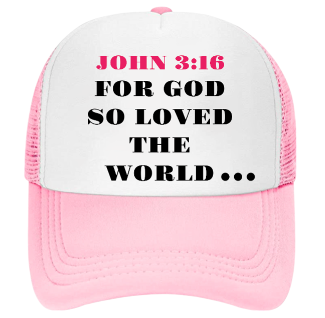 Church Hat Adjustable Snapback Trucker Hat Prayer Strength Believe JOHN 3:16 Hat