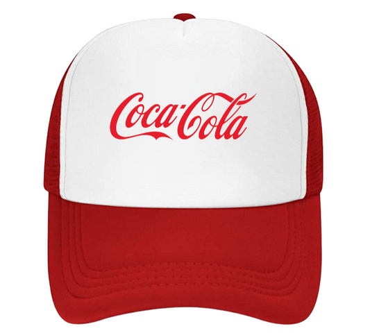 Soda Hat Coca-Coca Hat Adjustable Snapback Trucker Hat Beverage Drinking Hat