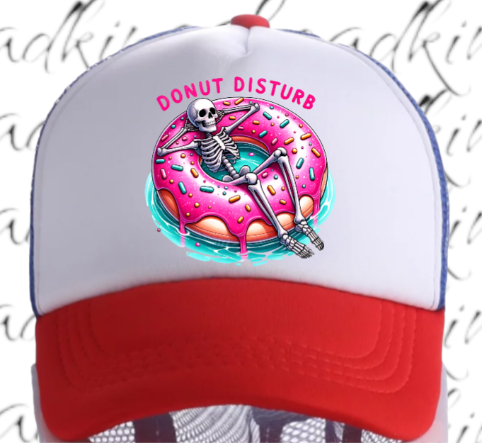 Donut Hat Do Not Disturb Adjustable Snapback Trucker Hat Summer Hat Doughnut Hat