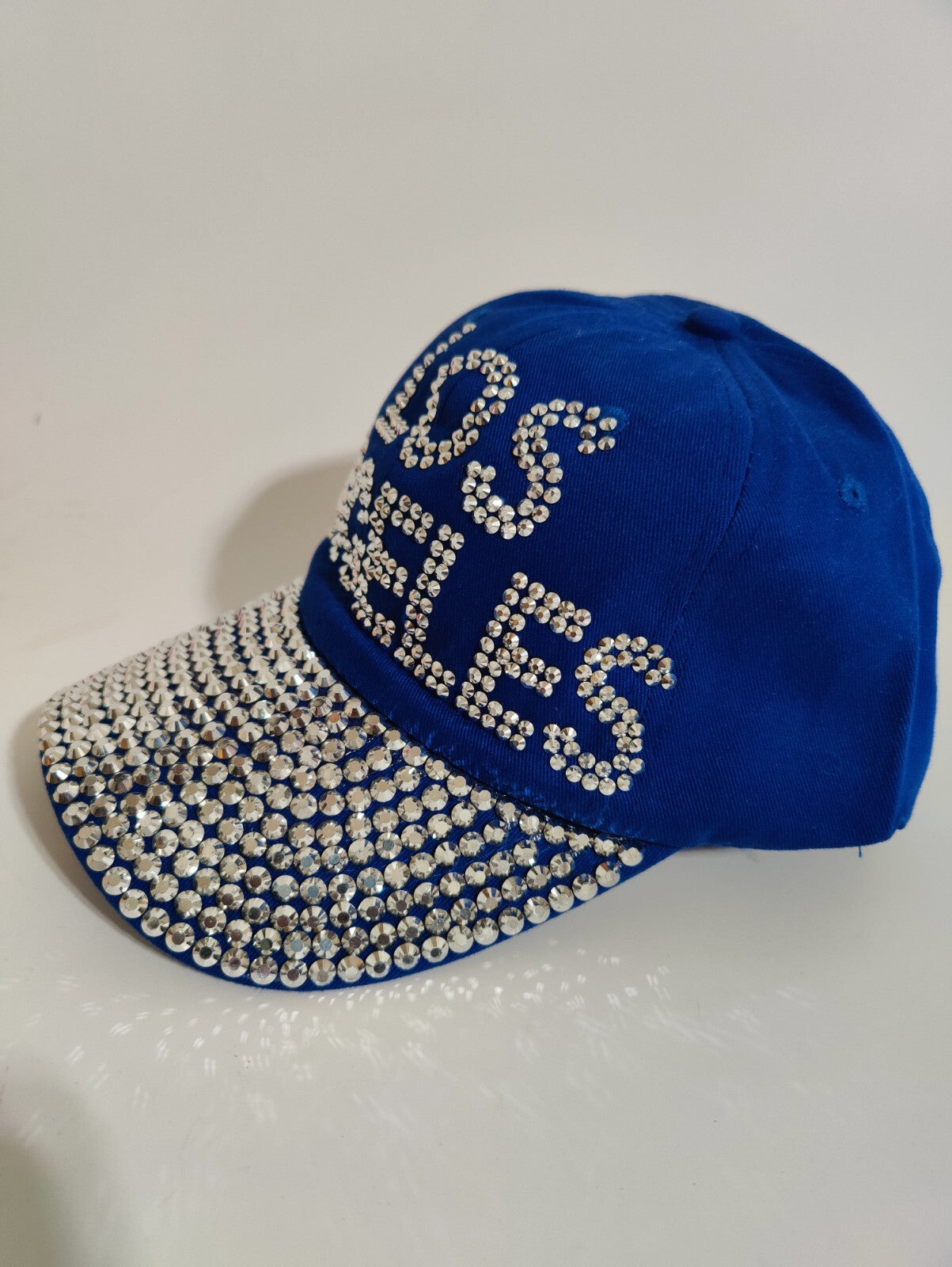 Los Angeles Hat Crystals Adjustable LA Baseball Hat with Crystals Women Hat Gift