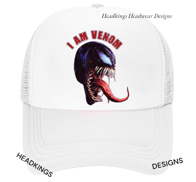 Venom Head Hat Adjustable Snapback Trucker Hat Scary Horror I Am Venom Movie Hat
