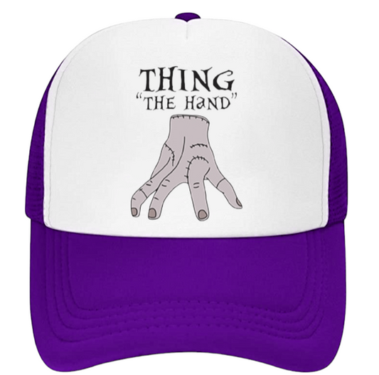 Horror Hat Adjustable Snapback Trucker Hat Wednesday Adams The Thing Hand Hat