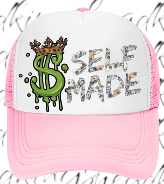 Dollar King Hat Adjustable Snapback Trucker Hat Self Made Dollar Money Hat